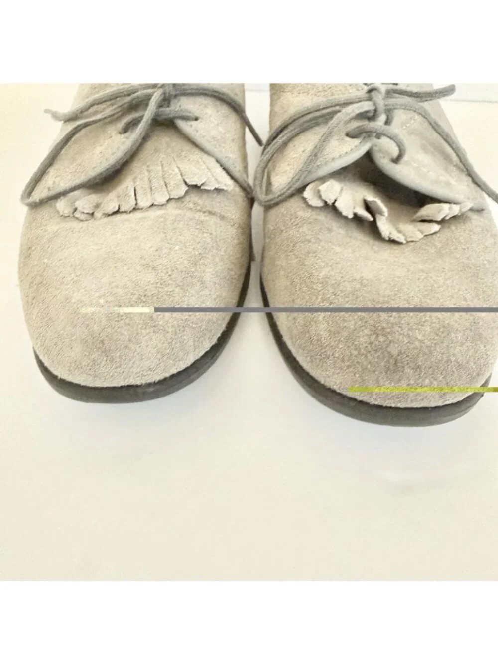 Vintage Outdoorables by Daniel Green Gray Suede Oxford Tassel Heels Academia 8